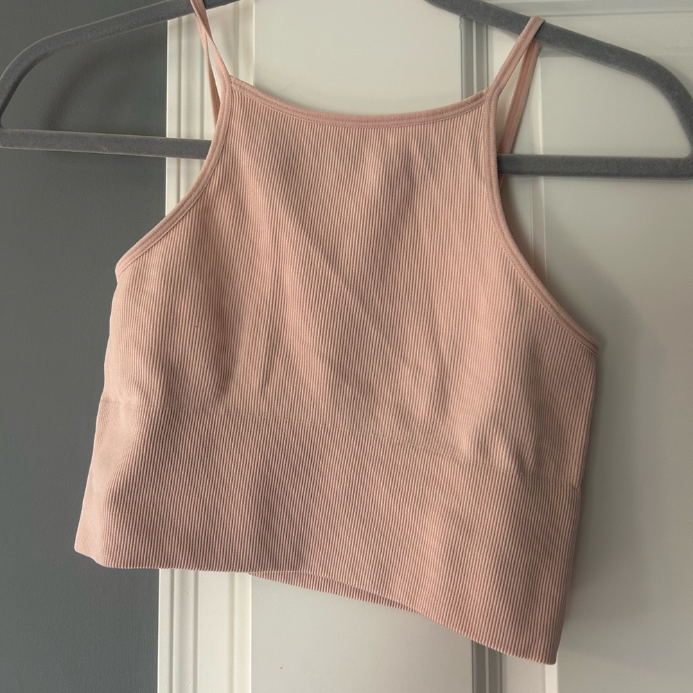 Light Pink Cropped Tank Top